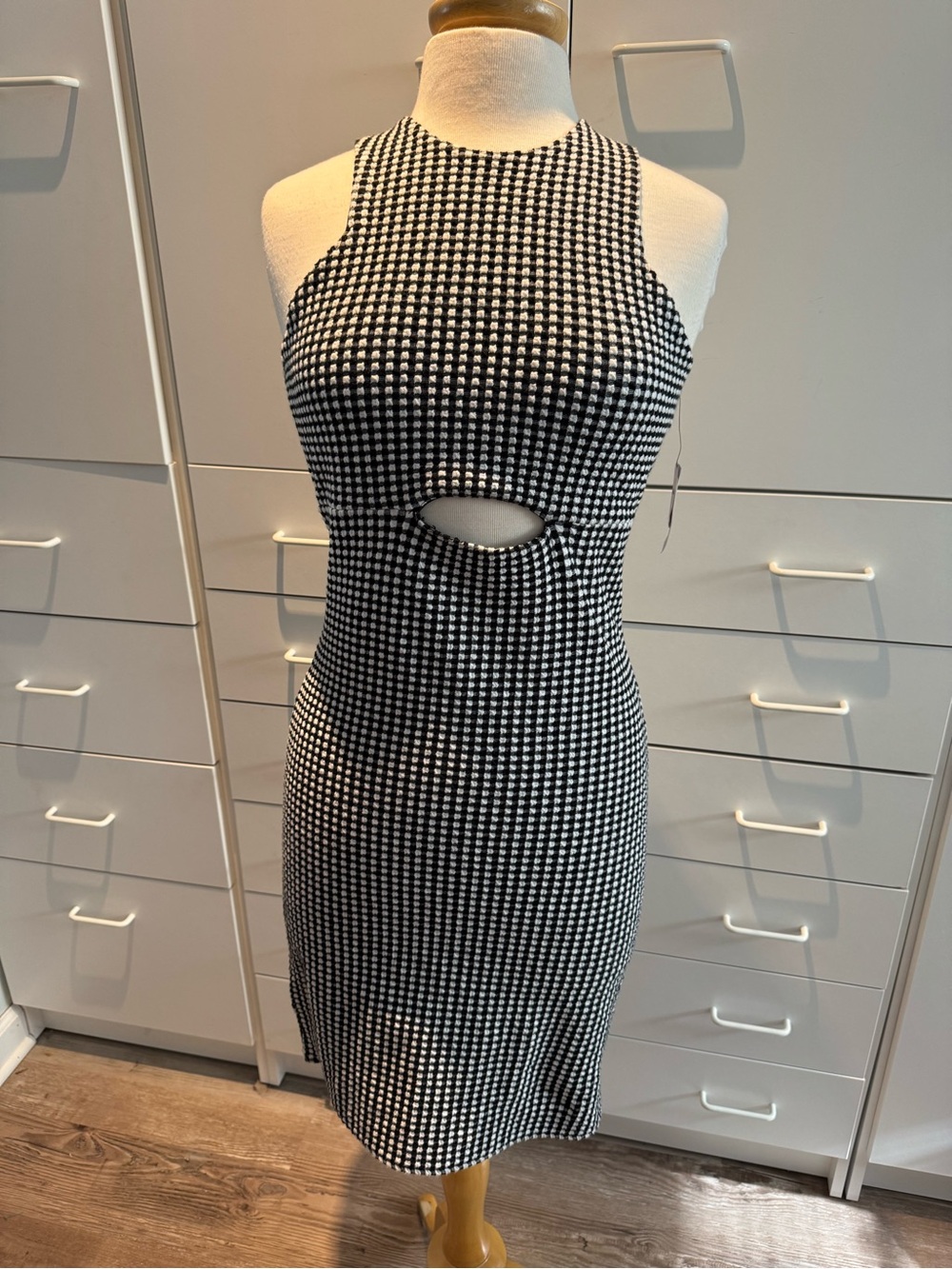 Black and White Volcom Bodycon Dress